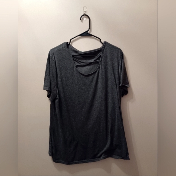 Not Sure Tops - Women's XXL Dark Gray Shirt